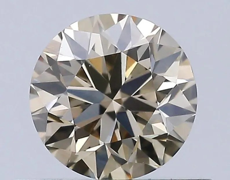 4.52 carat round mossainte ligh brown valuation $949