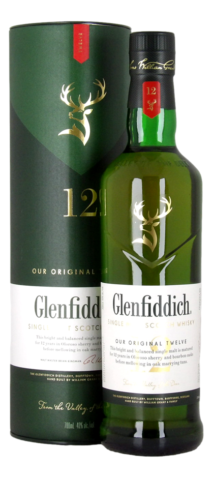 Glenfiddich 12 Y/O Our Original Twelve Single Malt Scotch Whisky (1x 750mL)