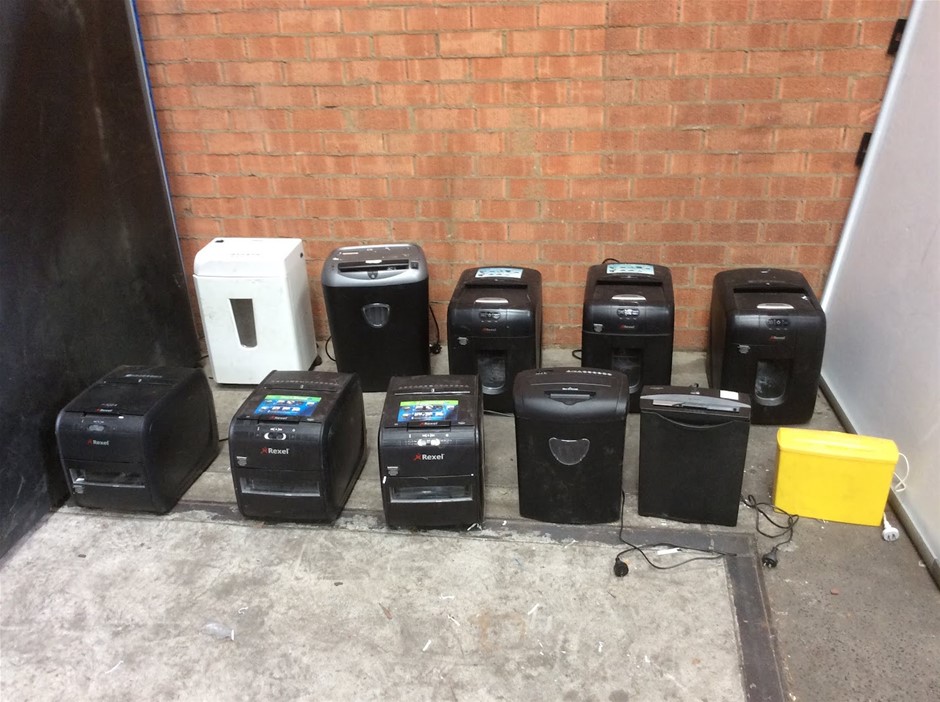 Mixed Lot Of Rexel Paper Shredders
