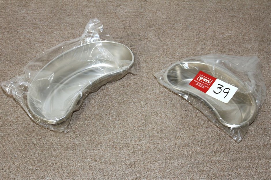Two Brand New Stainless Steel Kidney Dishes