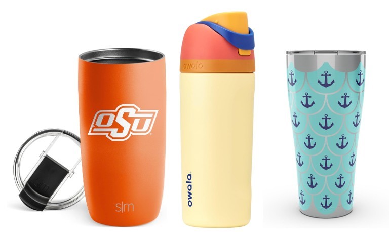 3 x Assorted Bottles Including OWALA Kids FreeSip Insulated Water Bottle wi