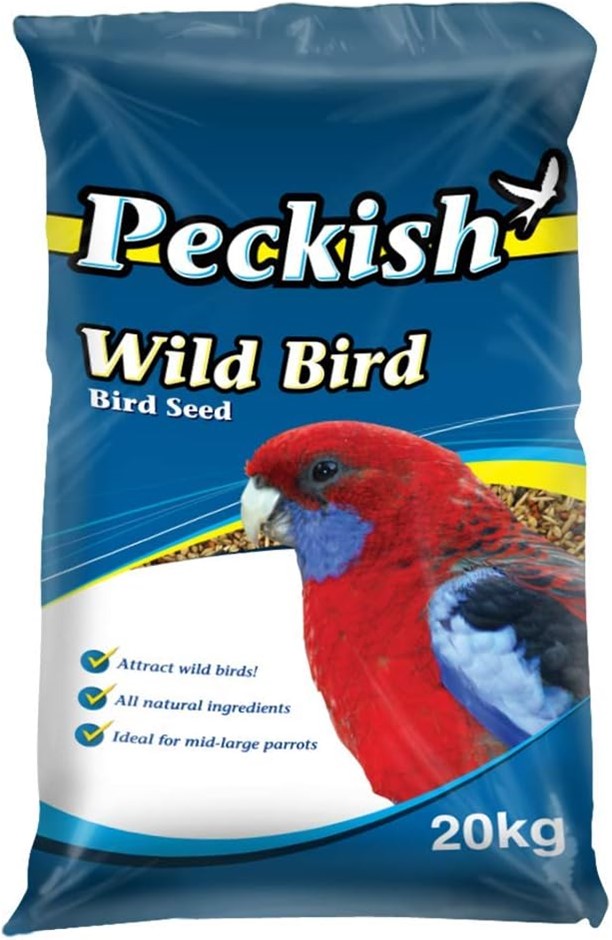 PECKISH Wild Bird 20kg - for Wild Birds and Large Parrots, Premium Seed Ble