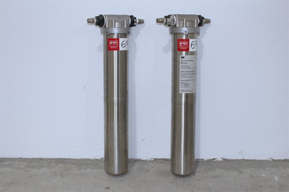 2 x Stainless Steel Inline Filter Hoousing, 3M