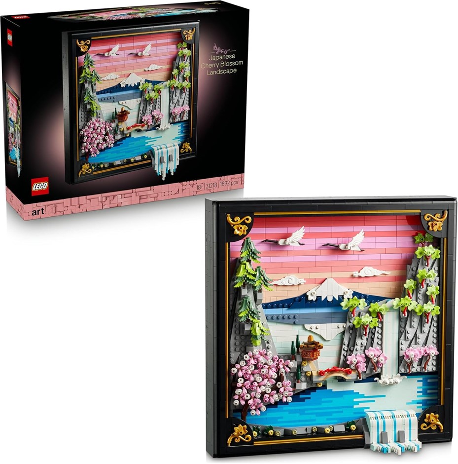 LEGO Art Japanese Cherry Blossom Landscape 31218 Building Set - 3D Wall Art