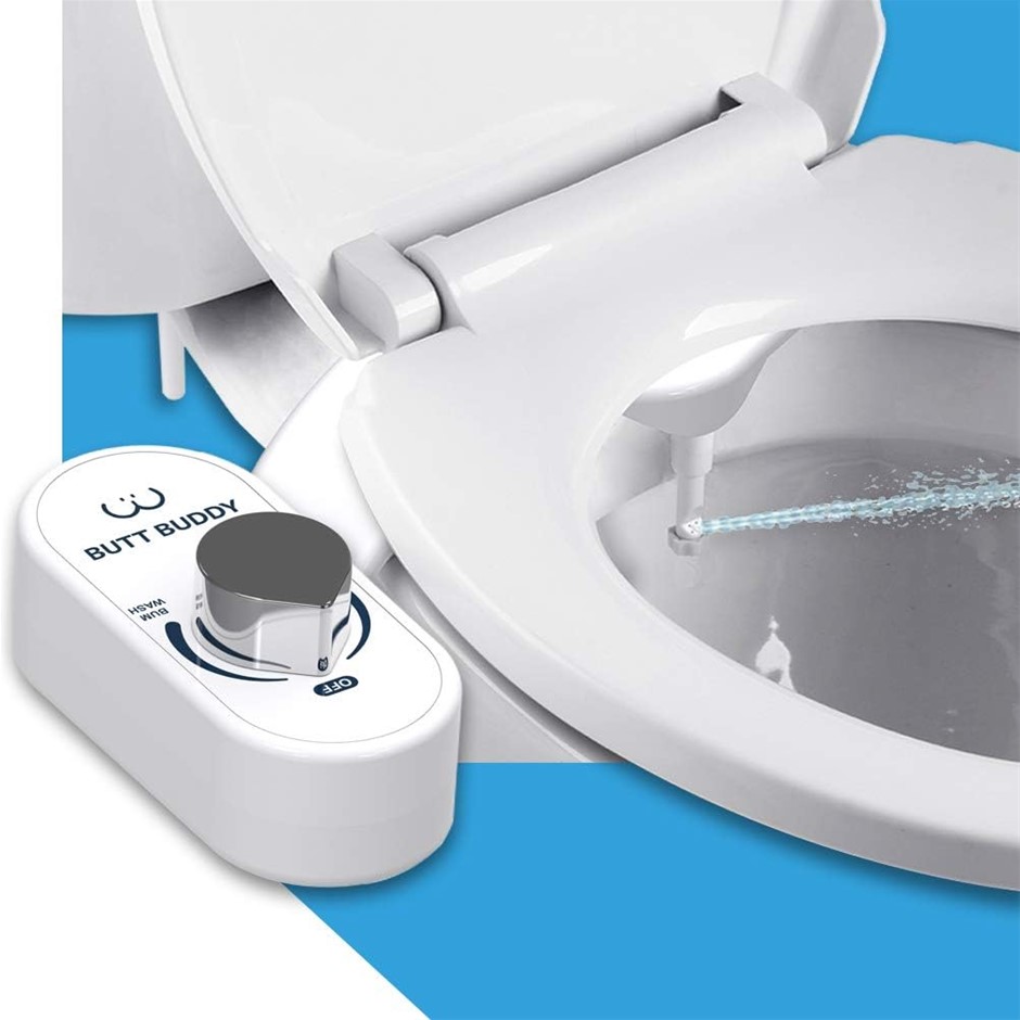 BUTT BUDDY Bidet Toilet Seat Attachment & Fresh Water Sprayer (Easy to Inst
