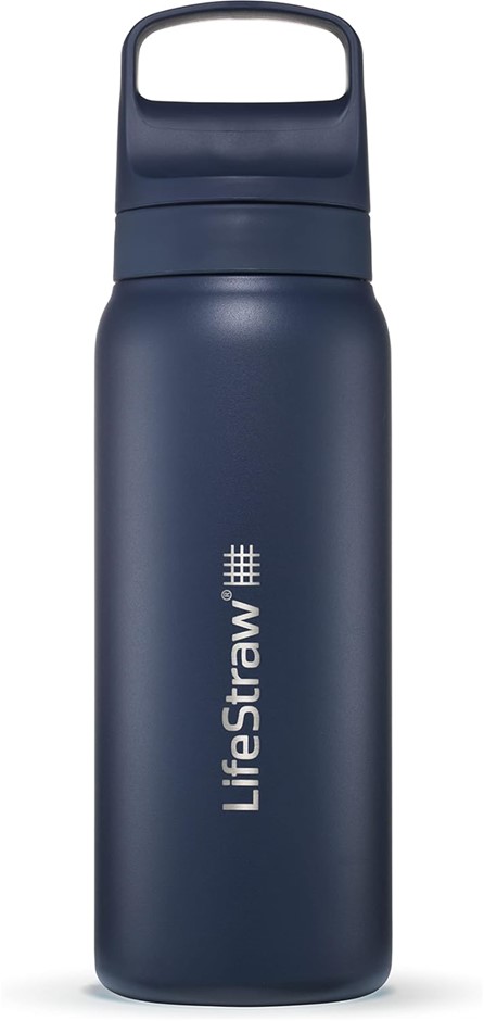 LIFESTRAW Go Series 2.0 Stainless Steel Water Bottle with Filter, Aegean Se