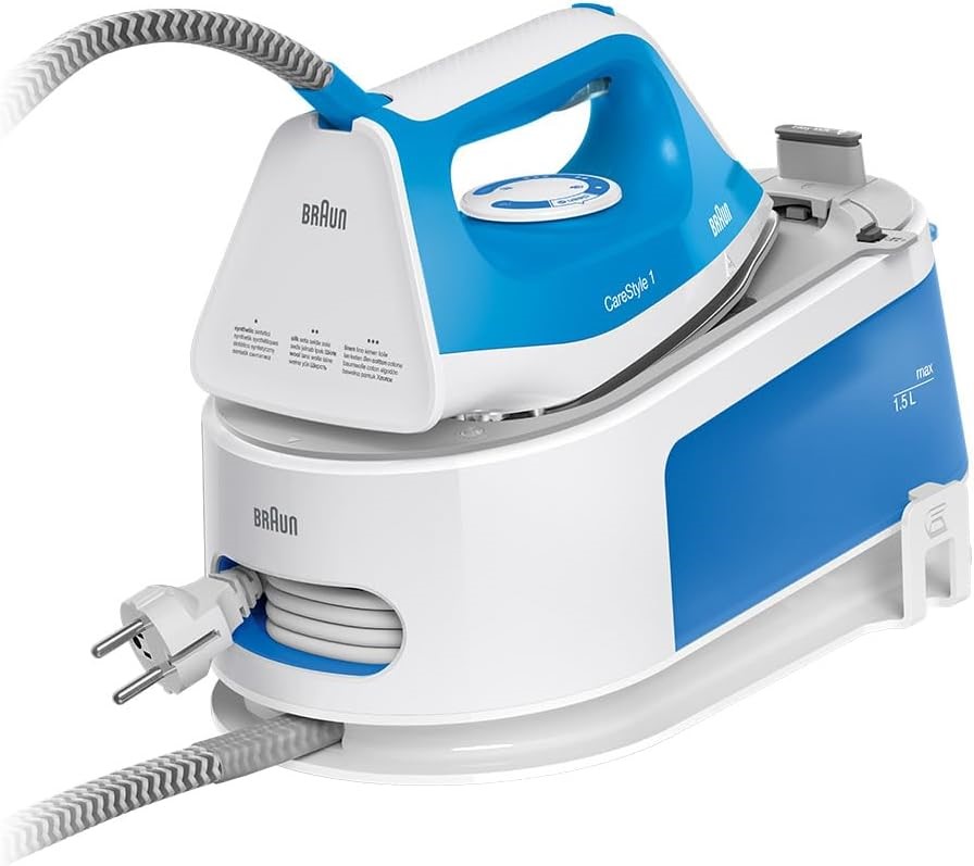 BRAUN Essentials CareStyle 1 Steam Generator Iron IS1012BL, DoubleSteam Tec