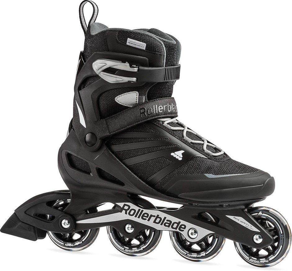 ROLLERBLADE Zetrablade Men's Fitness Inline Skates, Black and Silver, US13/