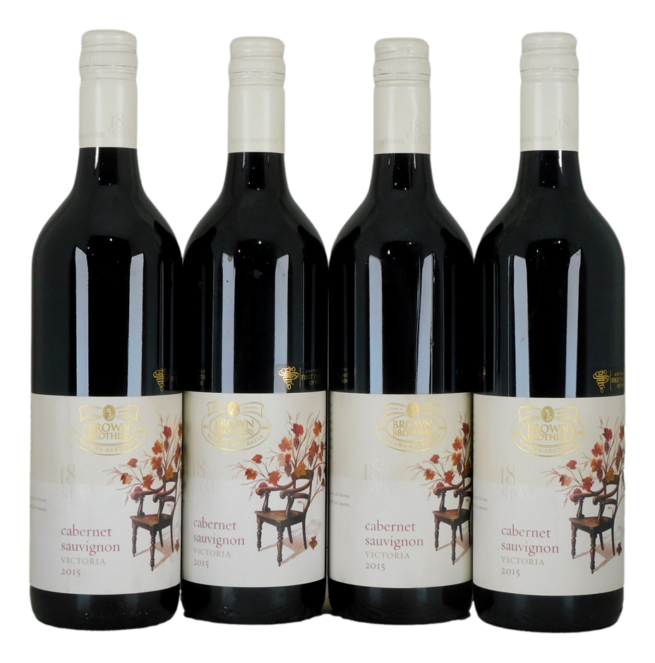 Brown Brothers Cabernet Sauvignon 2015 (4x 750mL), VIC.