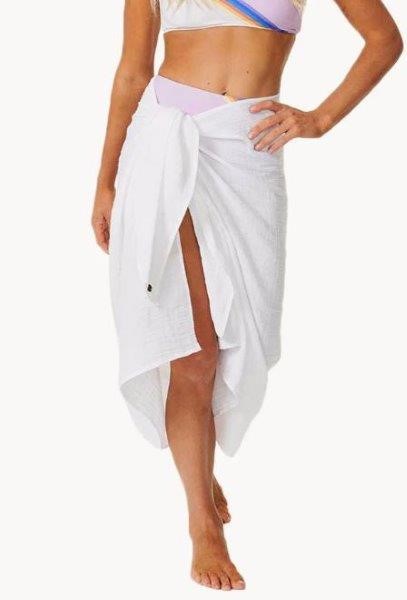 RIP CURL Women's Premium Surf Pareo, One Size, White. RRP: $50. Buyers Not