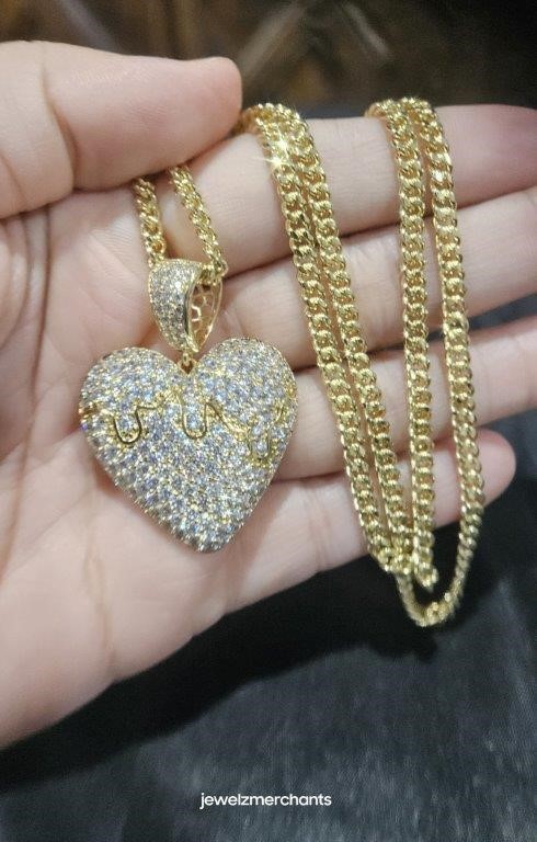 22KGF/Italy Stamped Solid Yellow Gold Filled Chain and Pendant-60cm