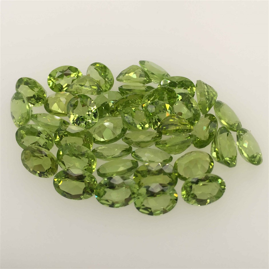 Forty Loose Peridot, 51.33ct in Total