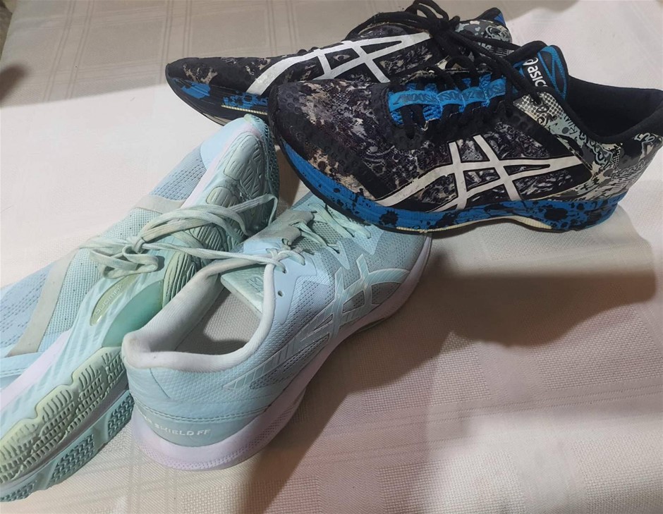 2X Tiger Asic Rubber Shoes US 9.5 and 10 in very good condition Used .