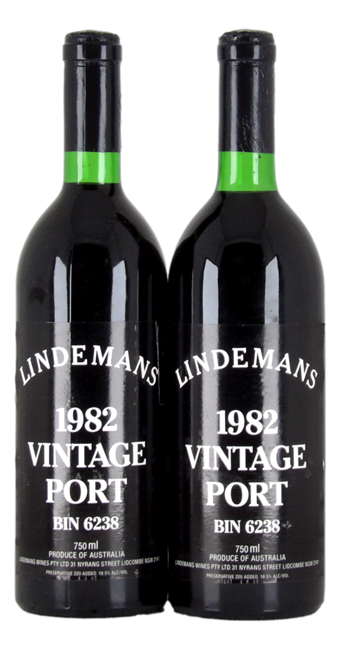 Lindemans Bin 6238 Vintage Port 1982 (2x 750mL), Aus.