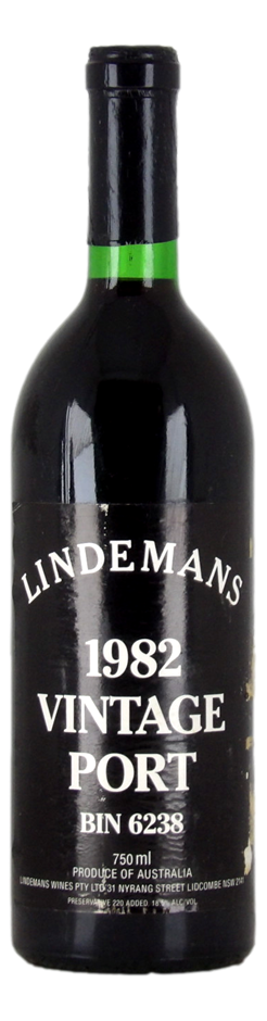 Lindemans Bin 6238 Vintage Port 1982 (1x 750mL), Aus.