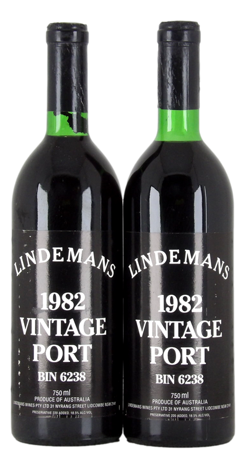 Lindemans Bin 6238 Vintage Port 1982 (2x 750mL), Aus.