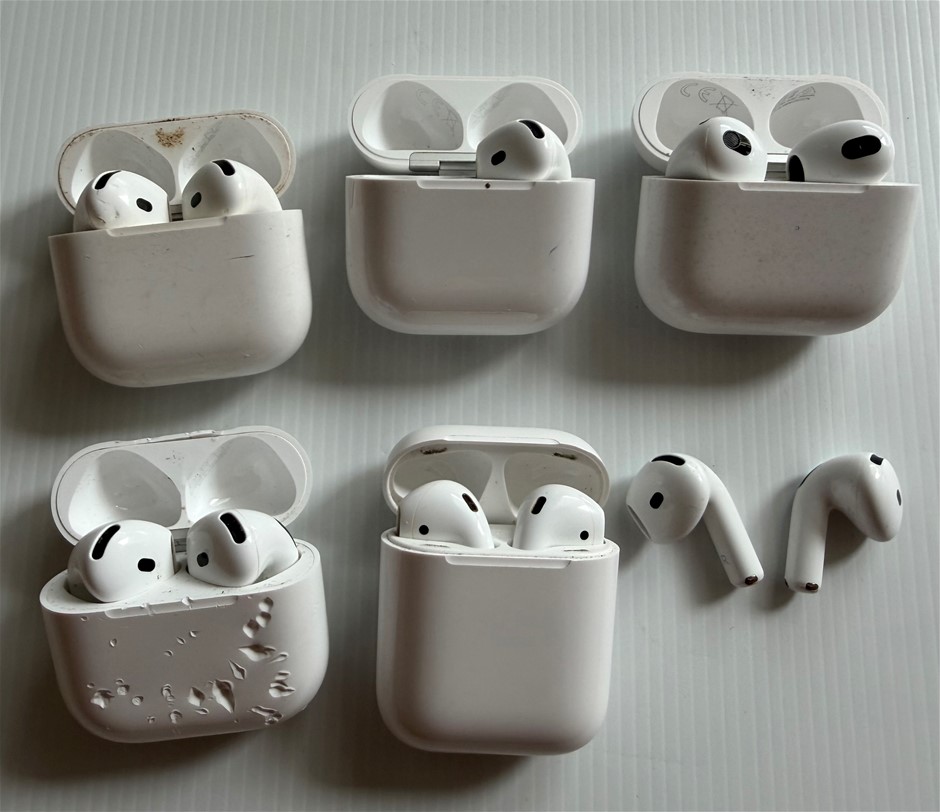 Apple AirPods 4 ANC / AirPods 3 / AirPods 2 - For Parts (Lot of 6)