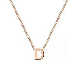 #1A 9K ROSE GOLD INITIAL 'D' NECKLACE 38+5cm