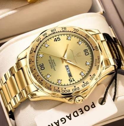 High Quality Simulated Diamond Men's Quartz Watch