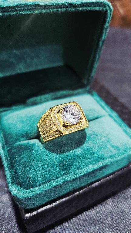 2.0ct GRA Moissanite white Brilliant Cut Ring