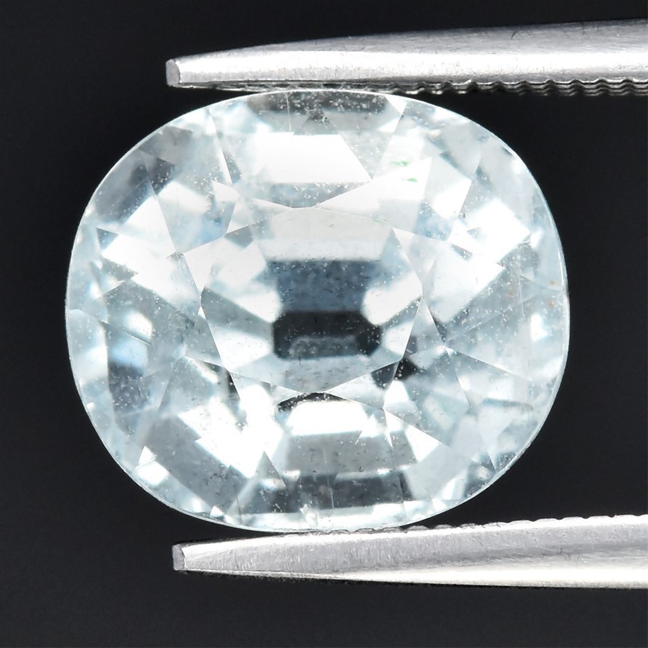 3.72ct Cushion Facet Cut Light Blue Aquamarine Gemstones - 1 Pc
