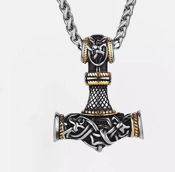 Triple white Gold plated Pendant with Free Chain