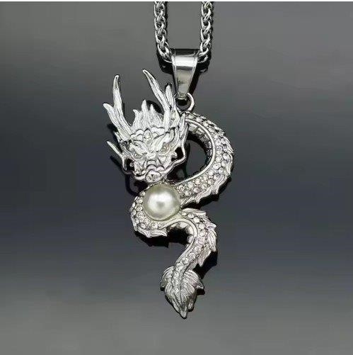 Triple white Gold plated Pendant with Free Chain