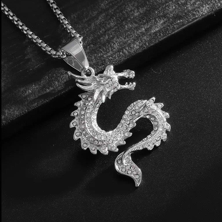 Triple white Gold plated Pendant with Free Chain