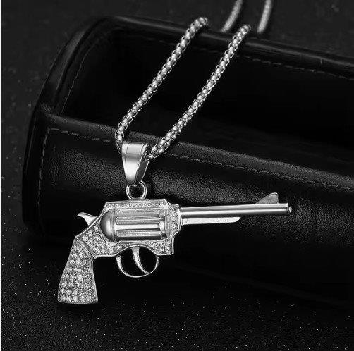 Triple white Gold plated Pendant with Free Chain