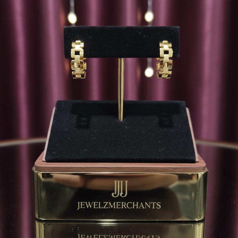 22K/Italy Gold Filled Earring -(stamped 22K/Italy)-Warranty Quality