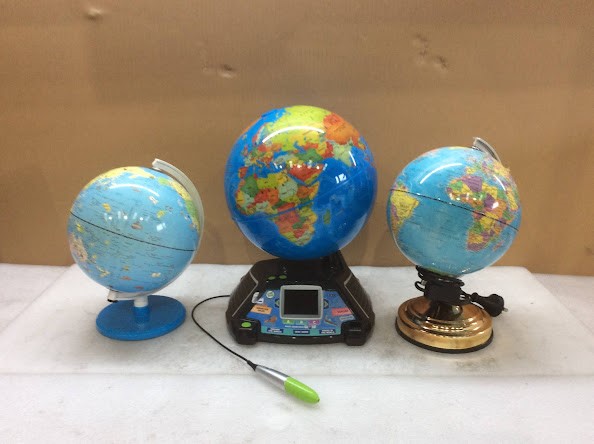 Mix Brand and Model Educational World Globes (Lot of 3)
