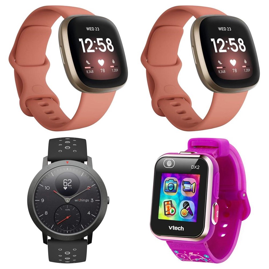 4 x Assorted Smart Watches. 2 x FITBIT Versa 3. 1 x WITHINGS Steel HR Sport