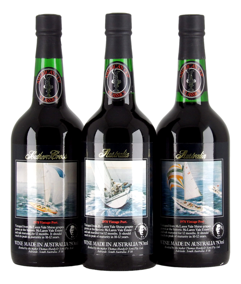 Thomas Hardy & Sons America`s Cup Classics Vintage Port 1978 (3x 750mL).SA