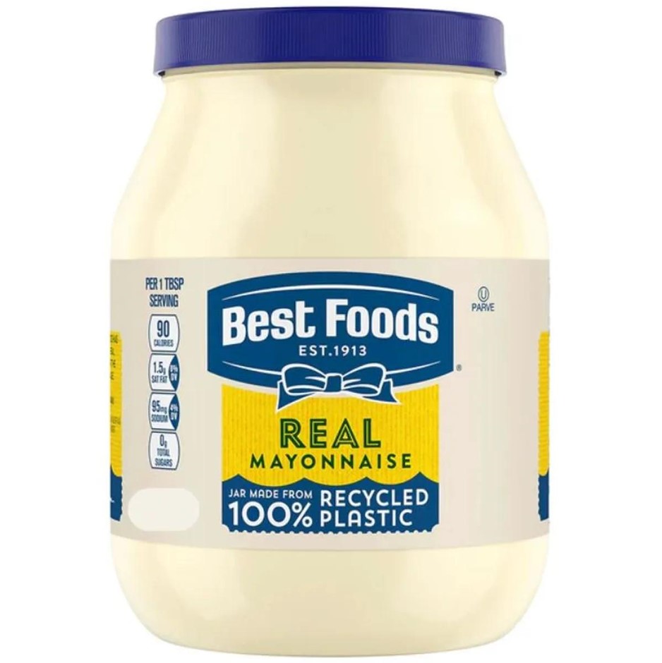 2 x BEST FOODS Real Mayonnaise 1.7L. N.B: Damaged packaging.