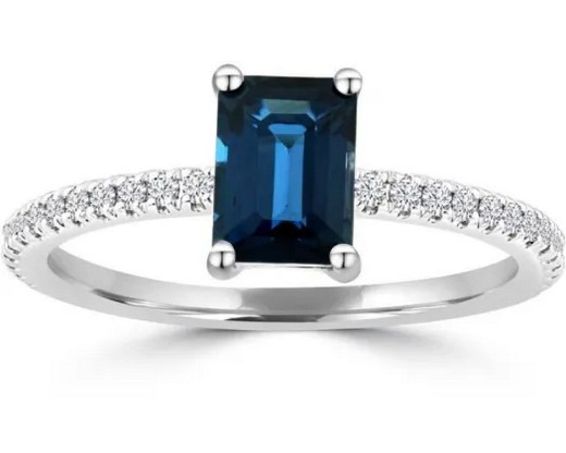 9K Yellow Gold 0.30ct HI SI DIAMOND RUB EMLD SAP RI