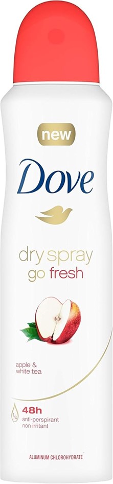 6 x DOVE Advanced Care Deodorant Apple & White Tea Scent, 145g / 250ml.