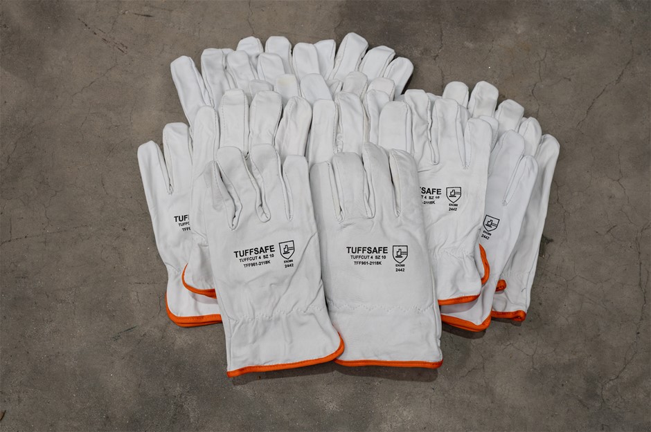 11 Pairs x TUFFSAFE Leather Riggers Gloves, Size 10/XL.