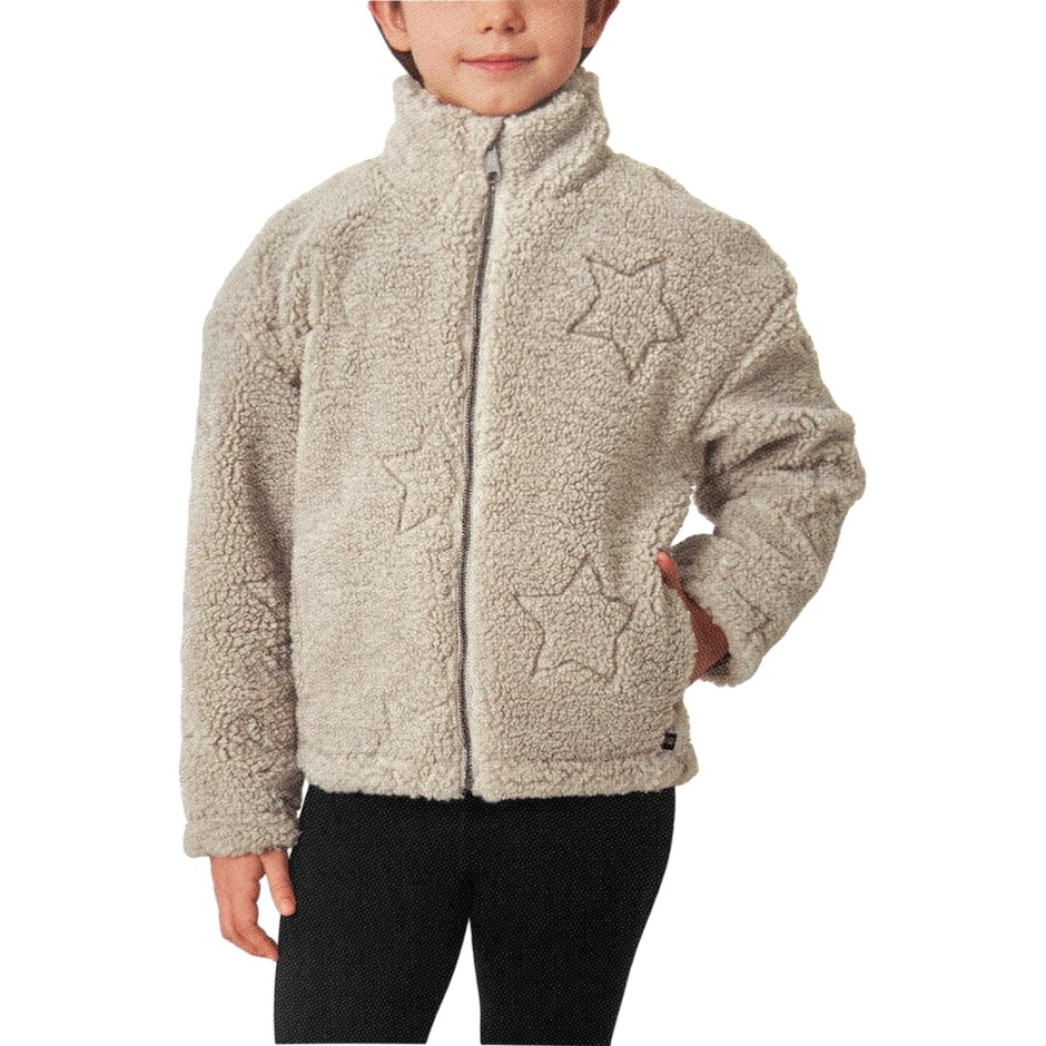 MONDETTA Unisex Youth Teddy Fleece Jacket, Size S-7/8, Silver Lining.