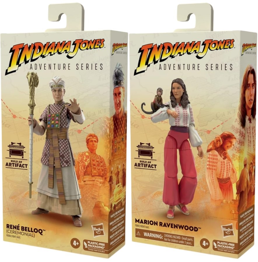INDIANA JONES Adventure Series Figures: Marion Ravenwood & René Belloq (Cer