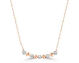 9K ROSE GOLD 0.15CT HI I1 DIAMOND NECKLACE 40+5cm