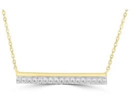 9K YELLOW GOLD 0.05CT HI I1 DIAMOND NECKLACE 40-50