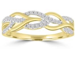 9K Yellow GOLD 0.15CT HI I1 DIAMOND RING