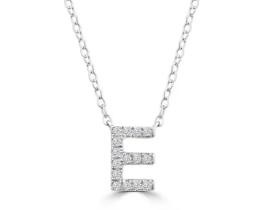 9K WHITE GOLD 'E' 0.09 HI I1 DIAMOND NECKLACE 40+5cm