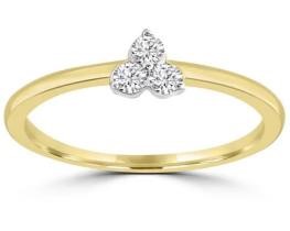 9K Yellow GOLD 0.15CT HI I1 DIAMOND RING