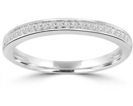 9K WHITE GOLD 0.15CT HI I1 DIAMOND RING