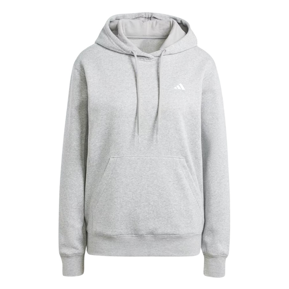 ADIDAS Women's SL FeelCozy Hoodie, Size AU L, Cotton, Medium Grey Heather,