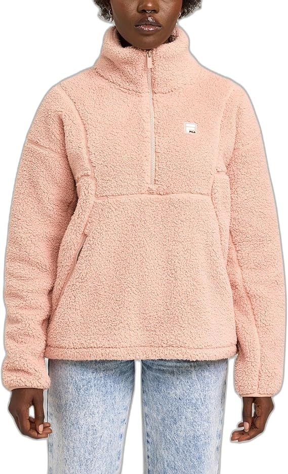 FILA Women's Monika Quarter Zip, Size XL, Mahogany Rose (905), ASW22500. RR