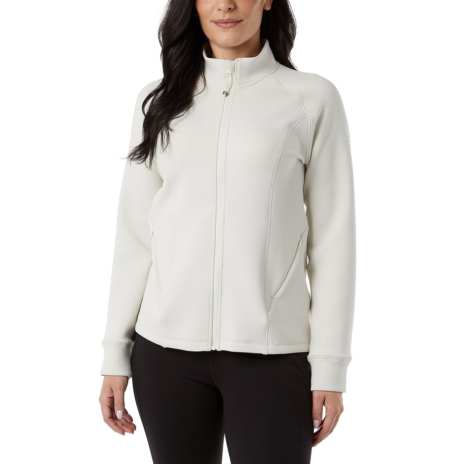 32DEGREES Women's Tech Zip Jacket, Size L, Cream. NB: faint minor marks, mi
