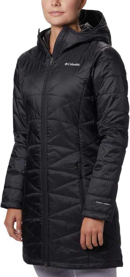 COLUMBIA Women's Mighty Lite Hooded Jacket, Size XS, Black (011), WL5033. R