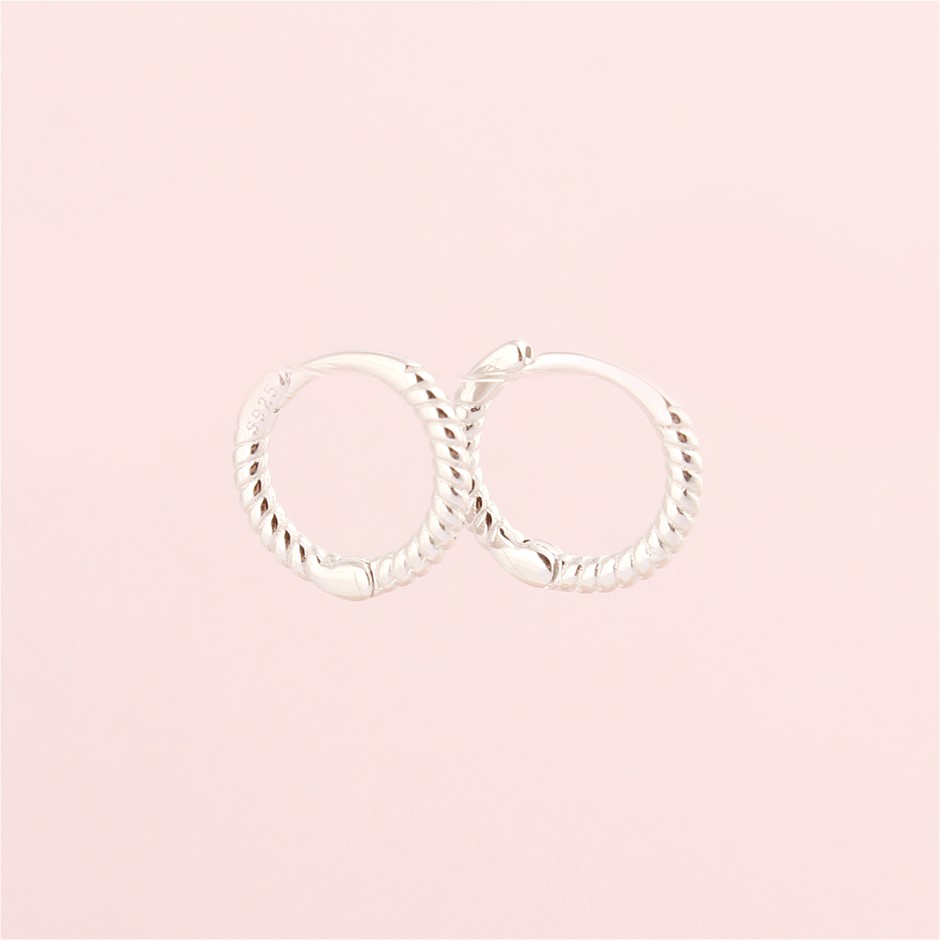 Huggie Hoop 925 Sterling Silver Earrings